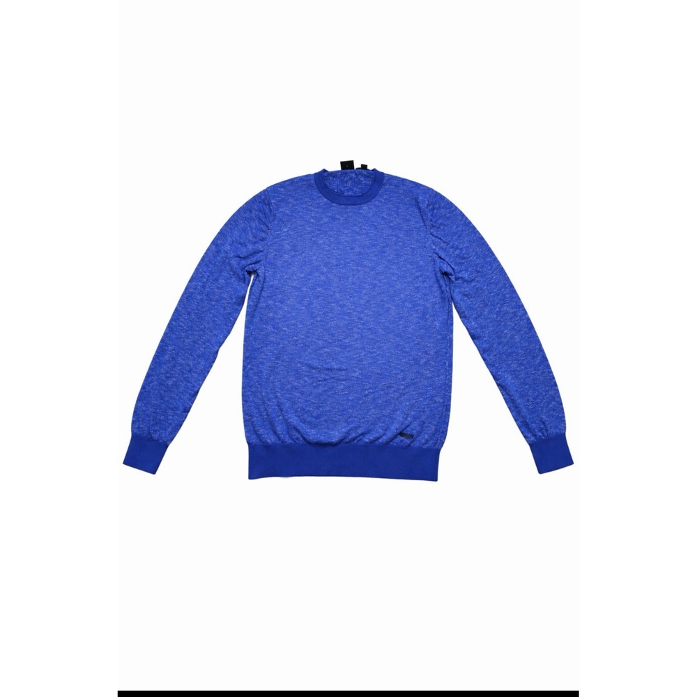 Hugo Boss Slim Fit Blue‎ Crewneck Sweater Men's Size S Made in Tunisia